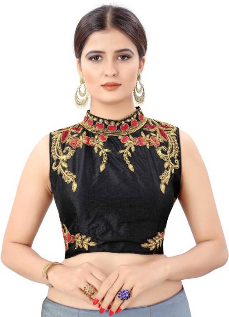 Trendy phantom silk Stitched Blouse for Women